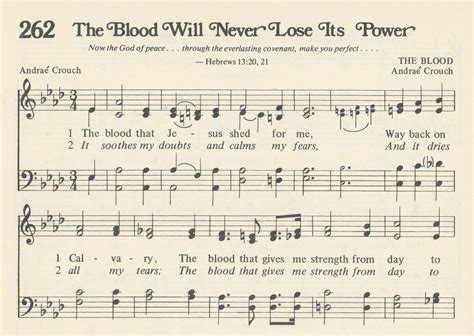 ched hymn lyrics|The Blood Will Never Lose Its Power .